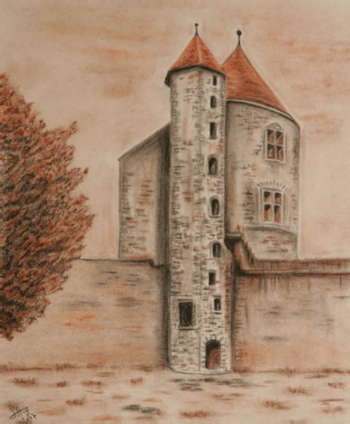 Etude sur la perspective - La tour des archives (Blandy les tours)